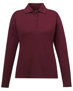 Core 365 Pinnacle Long Sleeve Pique Polo - women's AC78192 (BURGUNDY)