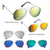 Color Mirrored Aviator Sunglasses