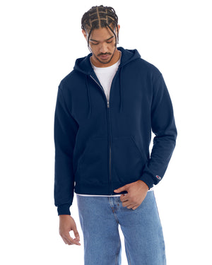 Adult Powerblend® Full-Zip Hooded Sweatshirt - Late Night Blue