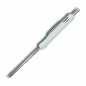 Plane Slot Screwdriver with Valve Stem Remover - White