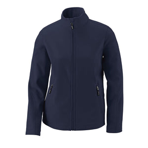 Core365 Ladies' Cruise Two-Layer Fleece Bonded Soft Shell Jacket - Classic Navy