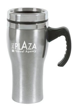 16 oz. Neon Travel Mug - Silver