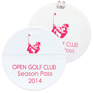 Round Golf Bag Tag