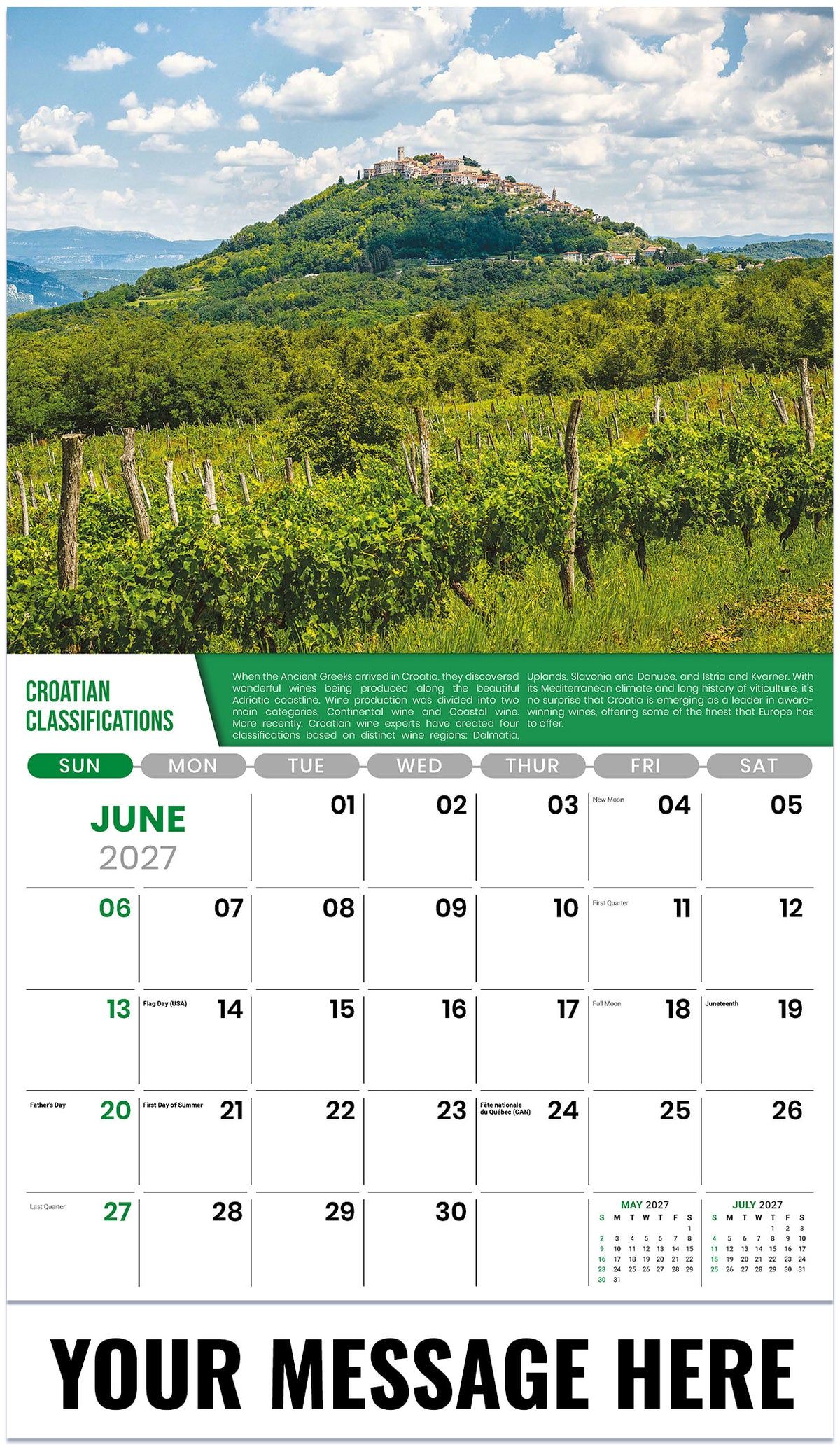 Vintages - 2027 Promotional Calendar