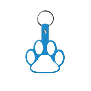 Paw Flexible Key Tag - Blue