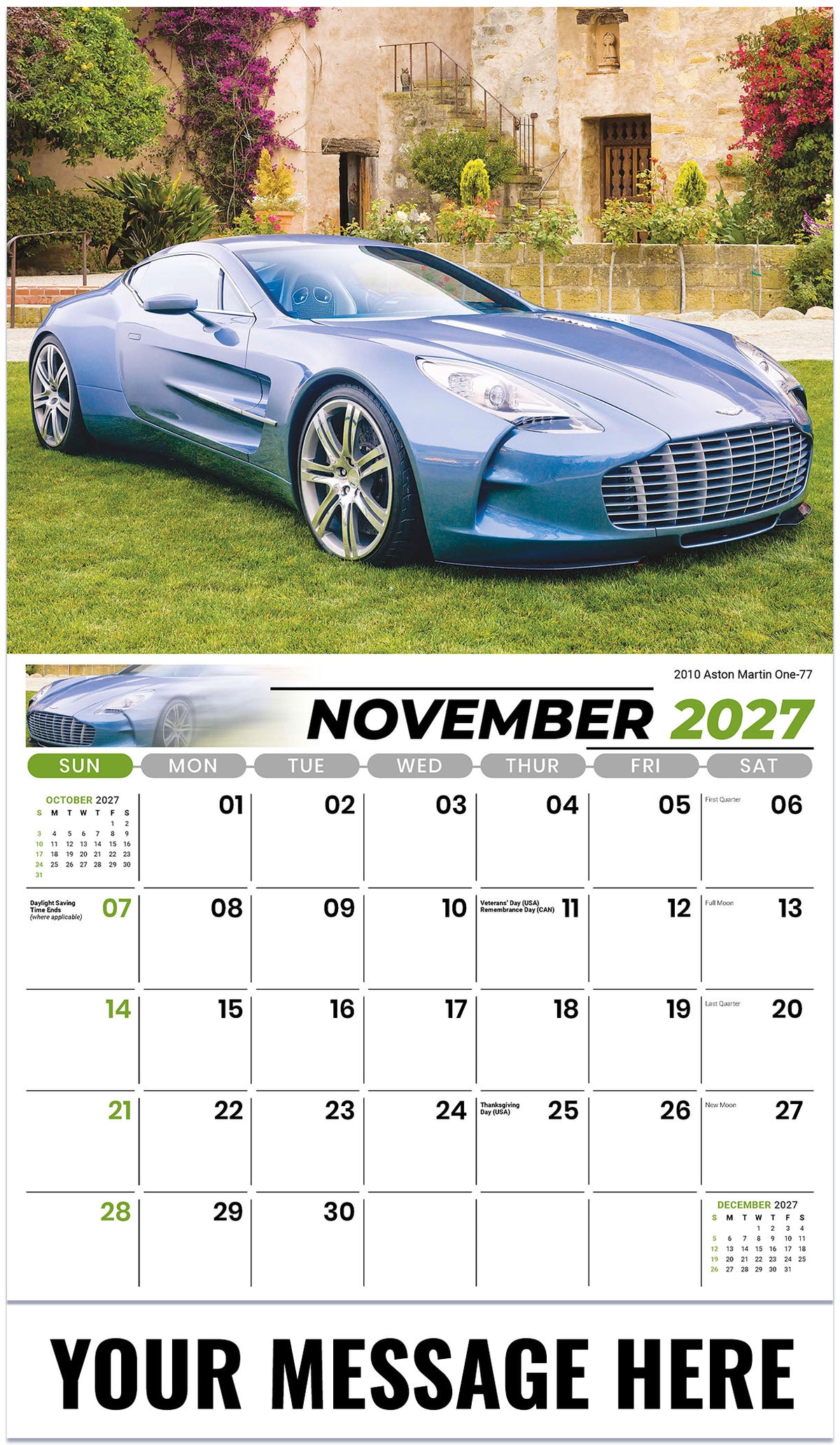 Exotic Cars - 2027 Promotional Calendar