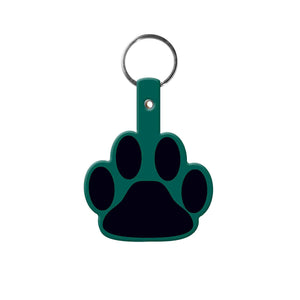 Paw Flexible Key Tag - Dark Green