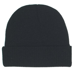 Knit Beanie With Cuff - Black