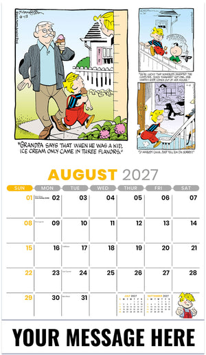 Dennis The Menace - 2027 Promotional Calendar