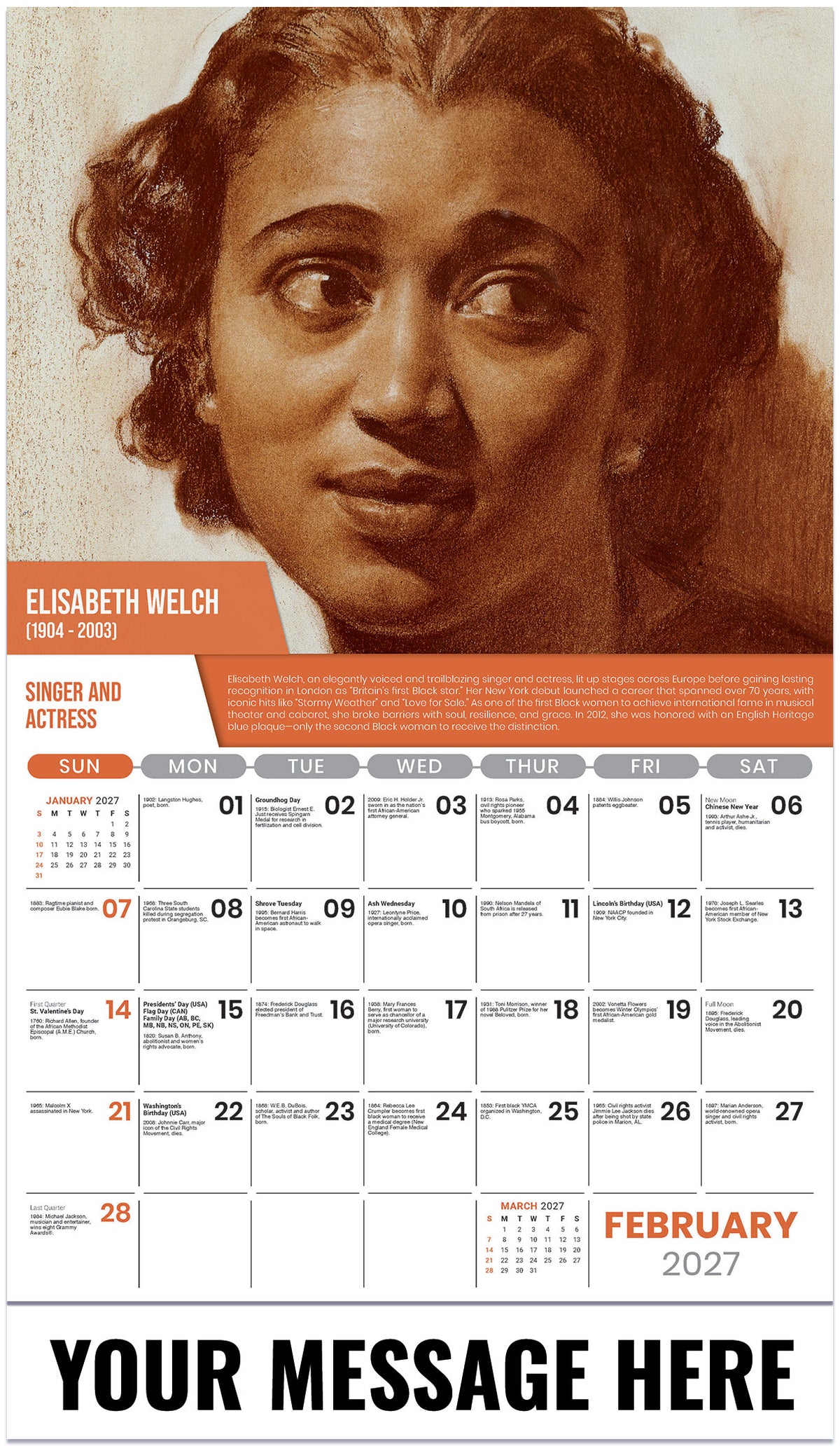 Black History: A Celebration - 2027 Promotional Calendar