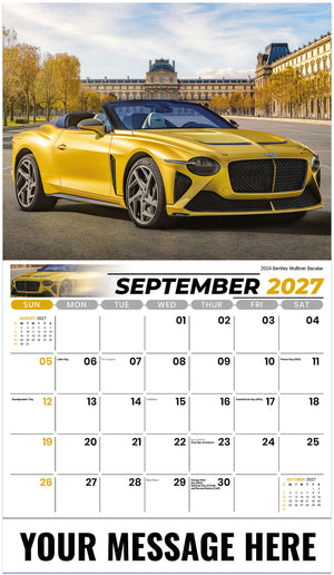 Exotic Cars - 2027 Promotional Calendar