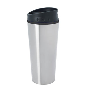 15 Oz. Stainless Steel Diamond Mug - Silver With Black