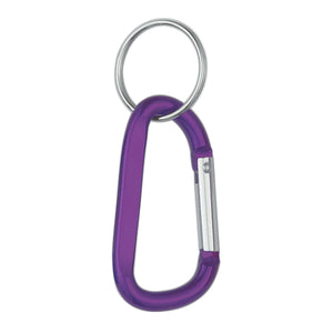 6mm Carabiner With Split Ring - Purple