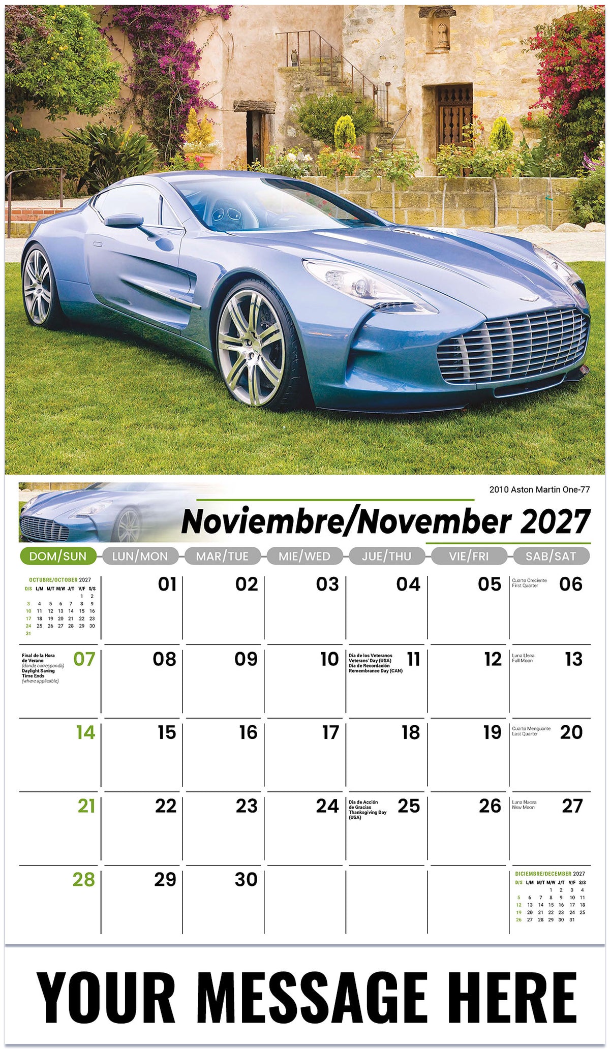 Exotic Cars (Bilingual) - 2027 Promotional Calendar