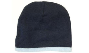 Navy/Sky Acrylic-Polar Fleece Lined Beanie