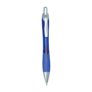 Rio Gel Pen With Contoured Rubber Grip - Translucent Blue