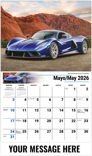 Exotic Cars (Bilingual) - 2026 Promotional Calendar