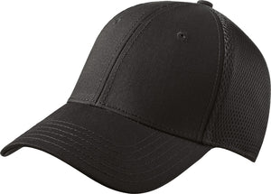 NEW ERA® Stretch Mesh Cap - Custom Embroidered - NE1020 - Black With Black