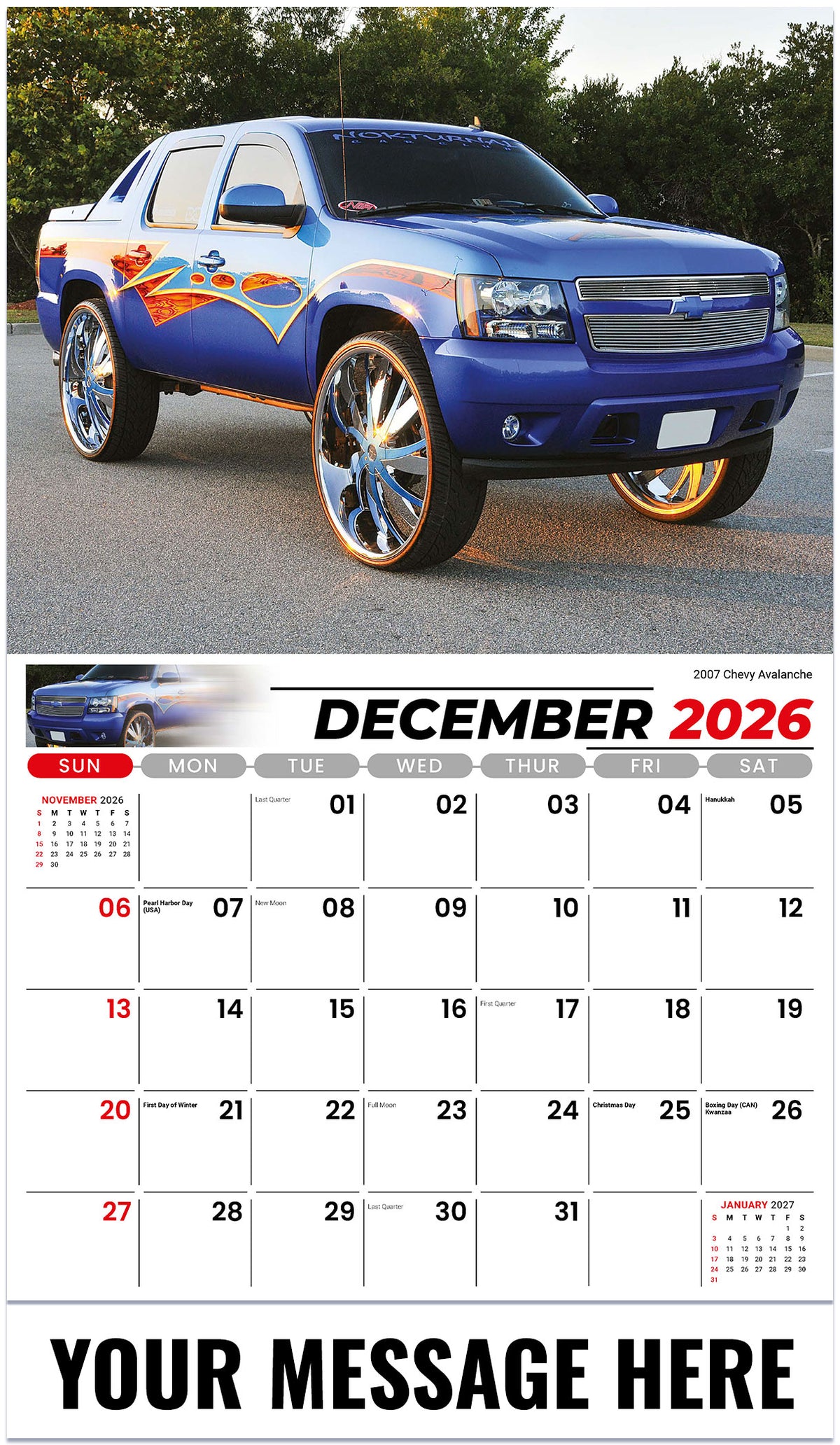 Pumped-Up Pickups - 2027 Promotional Calendar