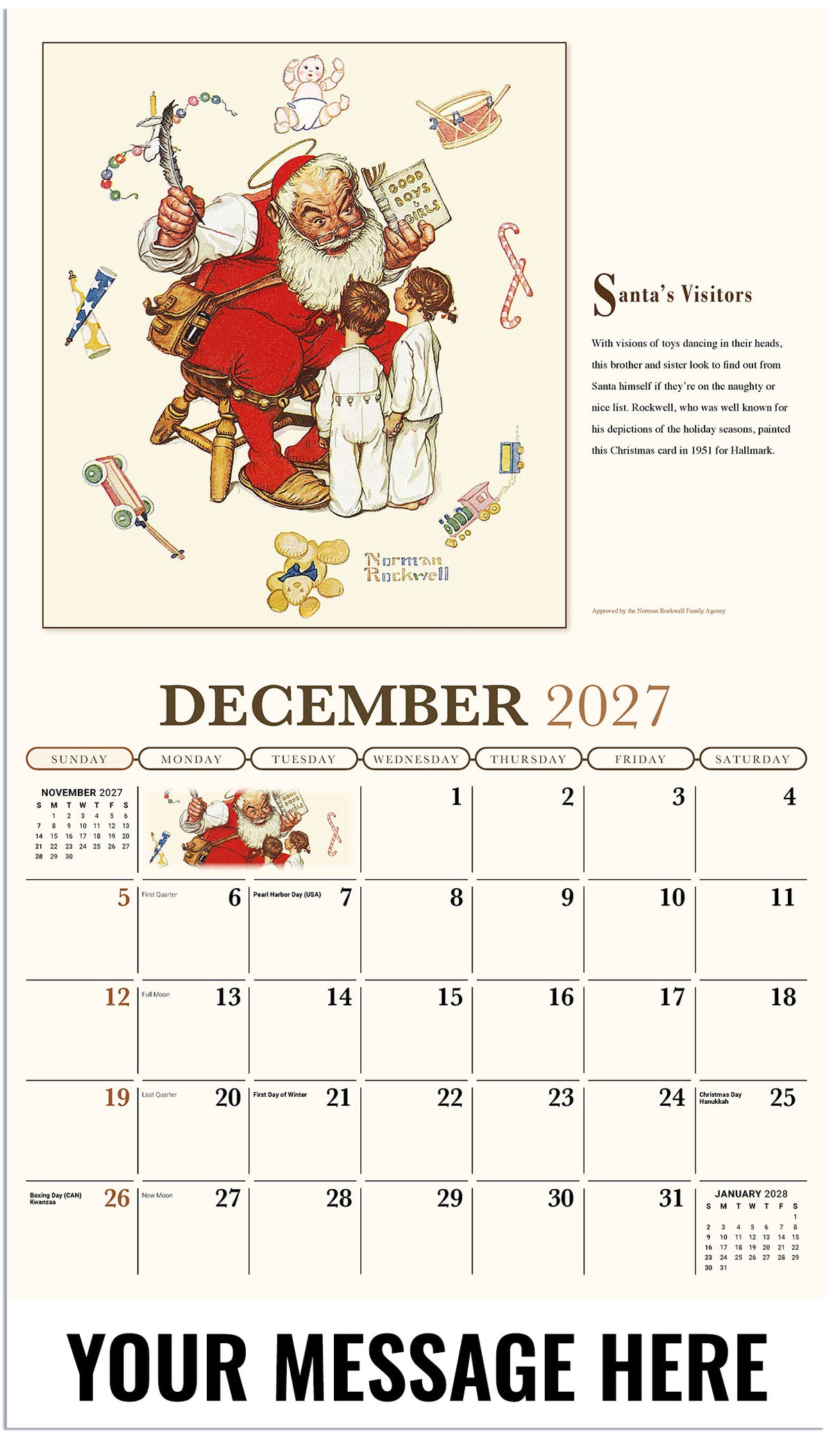 Memorable Images by Norman Rockwell Memory - 2027 Promotional Calendar