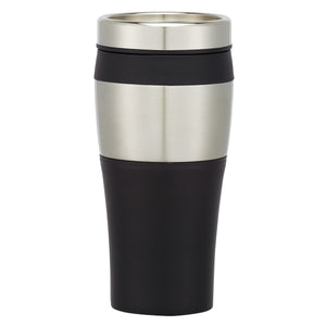 15 Oz. Stainless Steel Terra Tumbler - Silver With Black