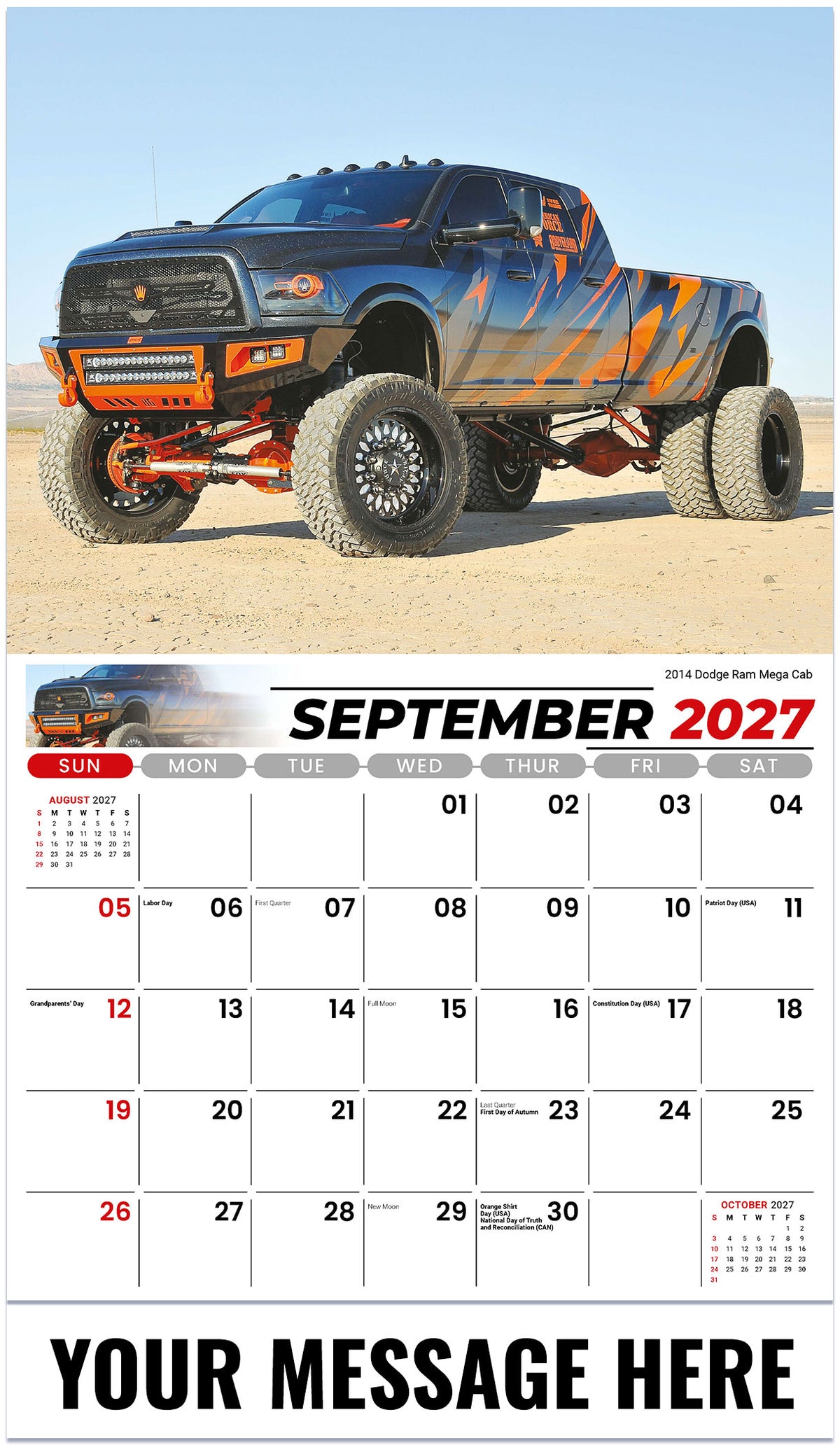 Pumped-Up Pickups - 2027 Promotional Calendar