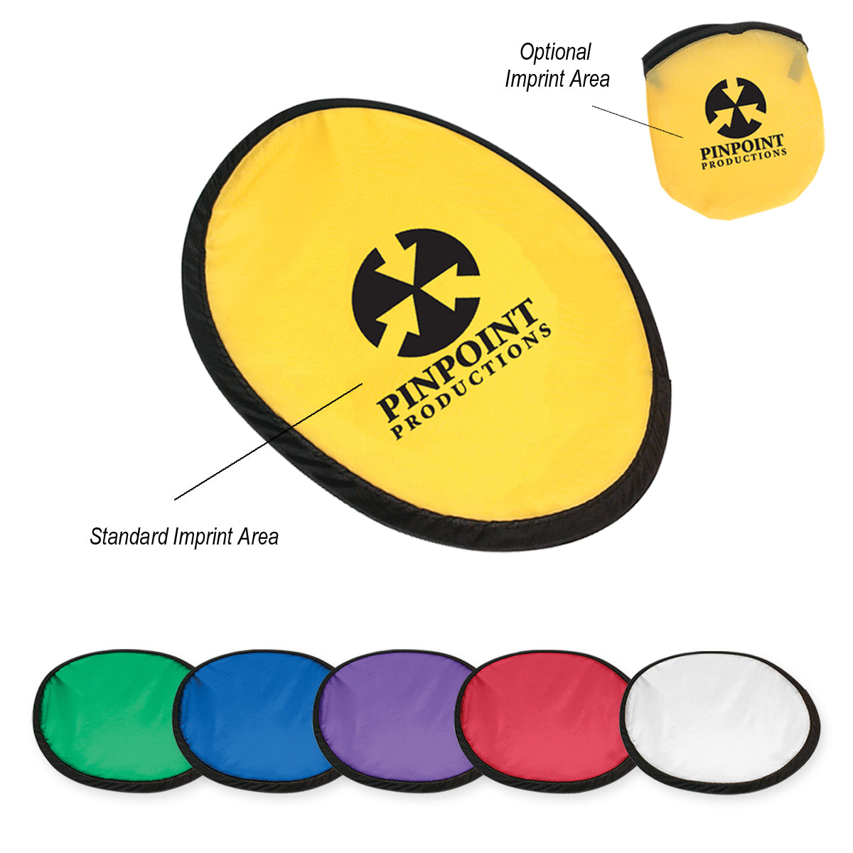 10" Flying Disk With Matching Pouch - Colors Available