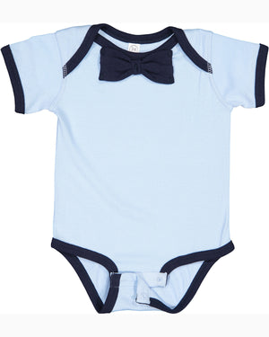 Rabbit Skins Infant Baby Rib Bow Tie Bodysuit