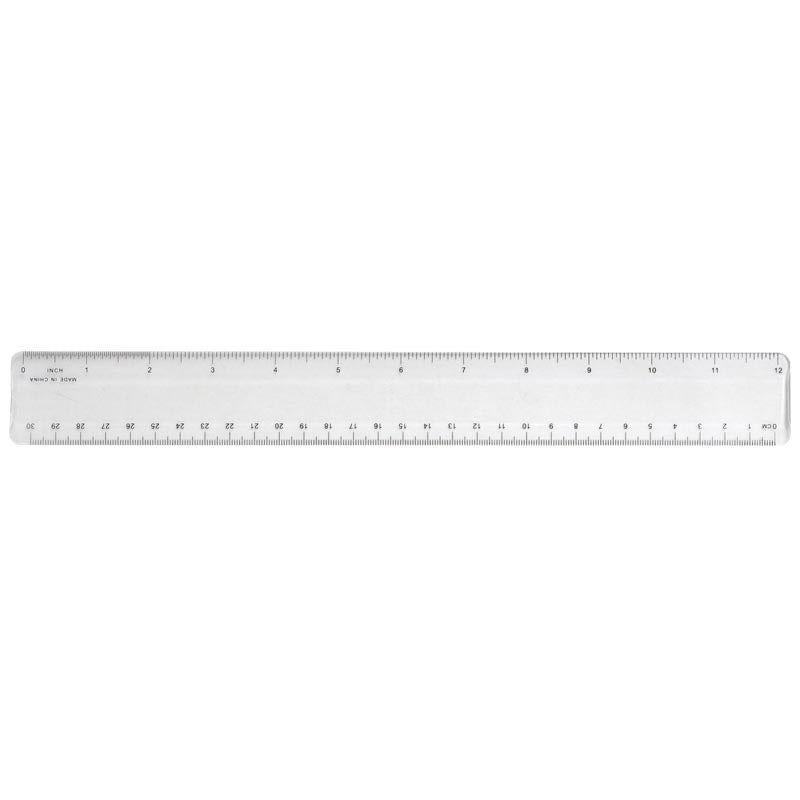 Standard 12 inch Ruler - Clear