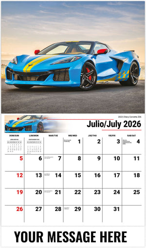 Exotic Cars (Bilingual) - 2026 Promotional Calendar