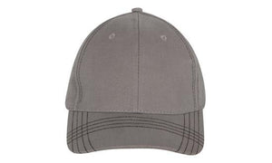 6 Onl BHC Cap with Contrast Stitching - Custom Embroidered - HP_4086 - Charcoal with Black