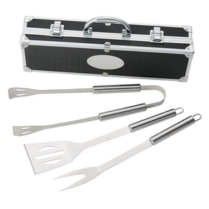 BBQ Set In Aluminum Case - Black