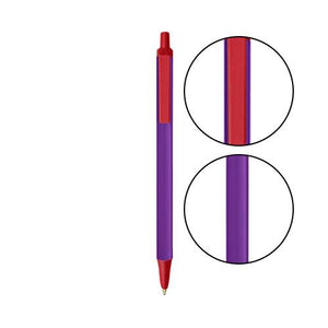 Purple BIC® Clic Stic® Pen - Purple With Red