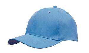 6 Panel Budget Cap - Custom Embroidered - Sky Blue