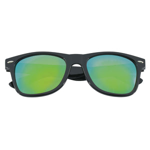 Mirrored Malibu Sunglasses - Black With Yellow