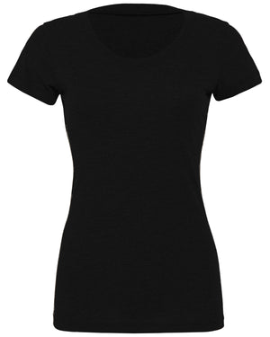 BELLA + CANVAS Ladies' Triblend Short-Sleeve T-Shirt - Solid Black Triblend