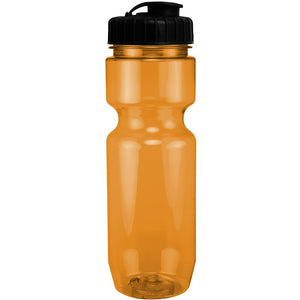 22 oz. Translucent Contour Bike Bottle - CM0317 - Translucent Orange