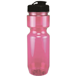 22 oz. Translucent Contour Bike Bottle - CM0317 - Translucent Pink