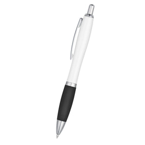 Satin Pen - White with Black