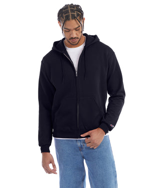 Adult Powerblend® Full-Zip Hooded Sweatshirt - Navy