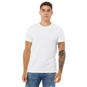 Bella + Canvas Unisex Heather CVC T-Shirt - Solid Wht Blend