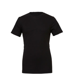 Bella + Canvas Unisex Heather CVC T-Shirt - Solid Blk Blend