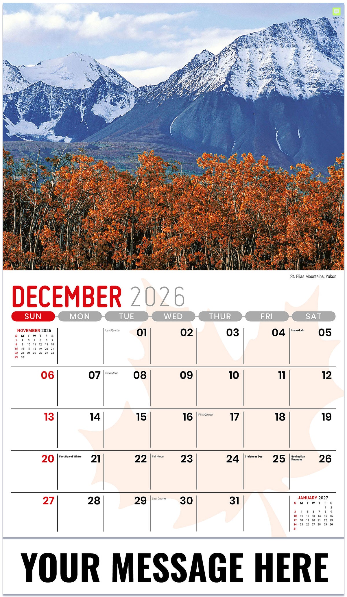 Scenes of Canada - 2027 Promotional Calendar