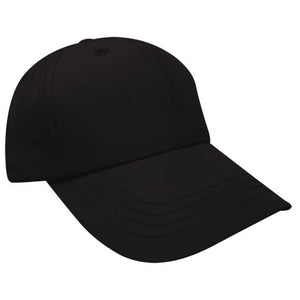 Constructed "Parachute" cap  - Custom Embroidered - KC_8951 - Black