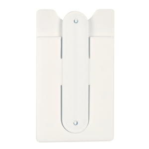 Silicone Phone Wallet With Stand - White