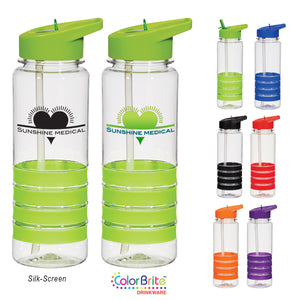 24 Oz. Tritan™ Banded Gripper Bottle With Straw