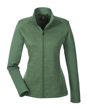 Devon & Jones Ladies' Newbury Colourblock Mélange Fleece Full-Zip