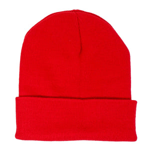 Knit Cuff Toque - Red