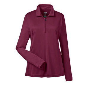 Ladies Team 365 Zone Performance Quarter-Zip - TT31W - Sport Maroon