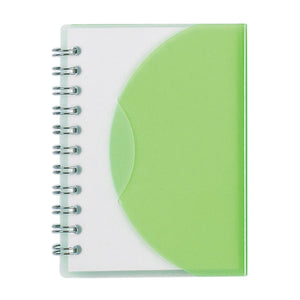 Mini Spiral Notebook - Frost With Lime